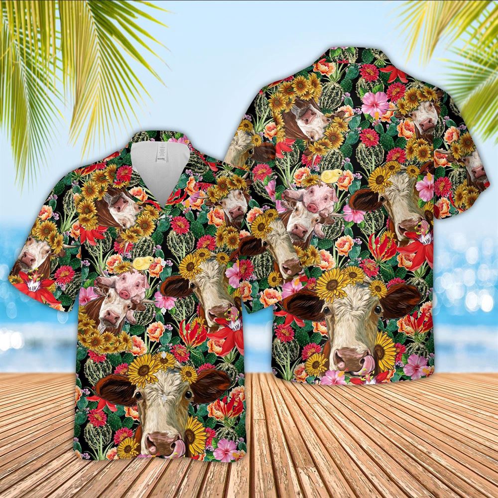 Farm Hawaiian Shirt Hereford Cow And Flower Drawing Hawaiian Shirt Animal Hawaiian Shirt 1 hicn1a.jpg Farm Hawaiian Shirt Hereford Cow And Flower Drawing Hawaiian Shirt Animal Hawaiian Shirt 1 hicn1a.jpg
