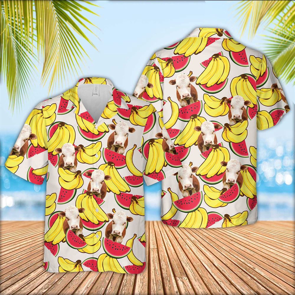 Farm Hawaiian Shirt Hereford Face Fruit Pattern 3D Hawaiian Shirt Animal Hawaiian Shirt 1 kn8i7x.jpg