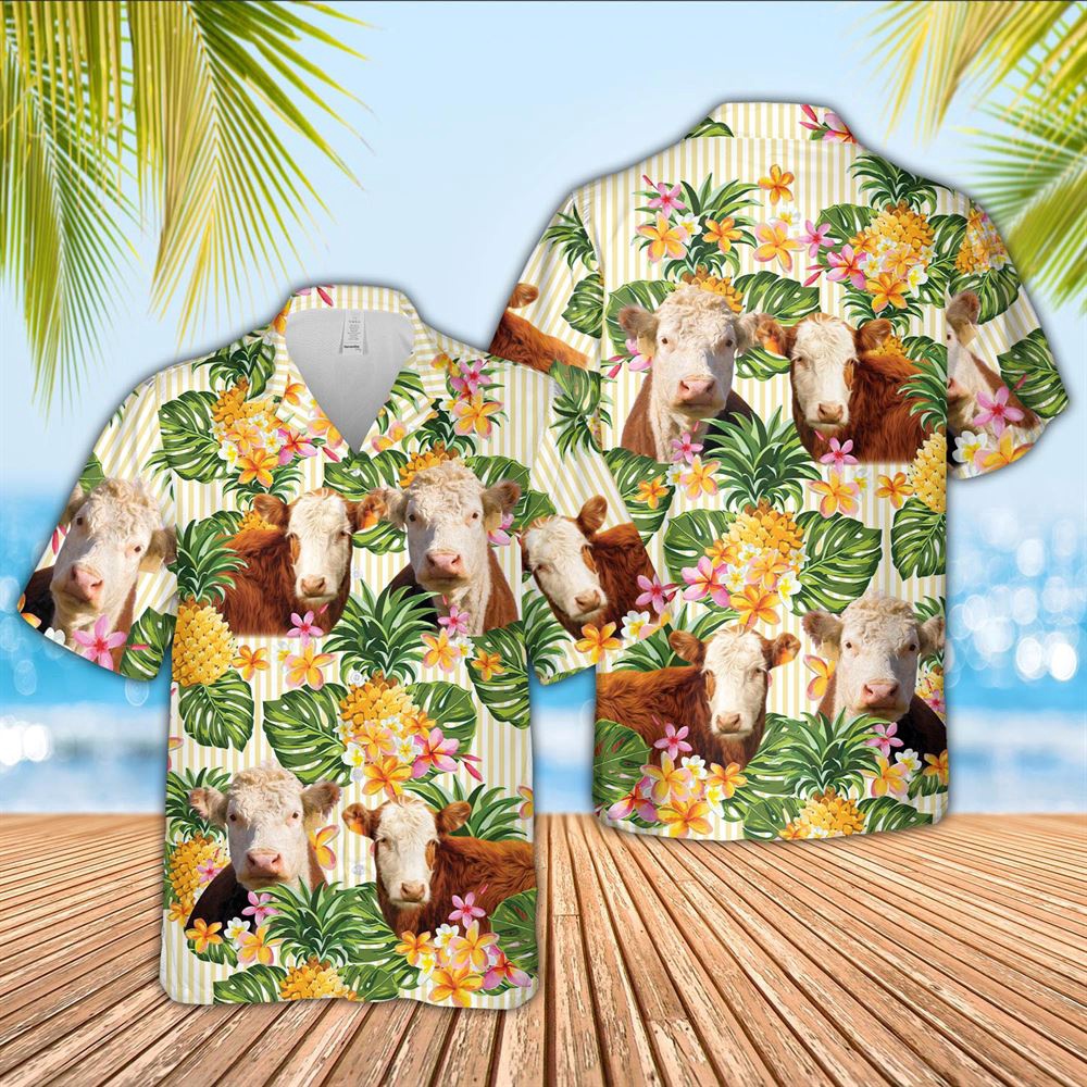 Farm Hawaiian Shirt Hereford Pineapple Pattern Hawaiian Shirt Animal Hawaiian Shirt 1 off6tv.jpg Farm Hawaiian Shirt Hereford Pineapple Pattern Hawaiian Shirt Animal Hawaiian Shirt 1 off6tv.jpg