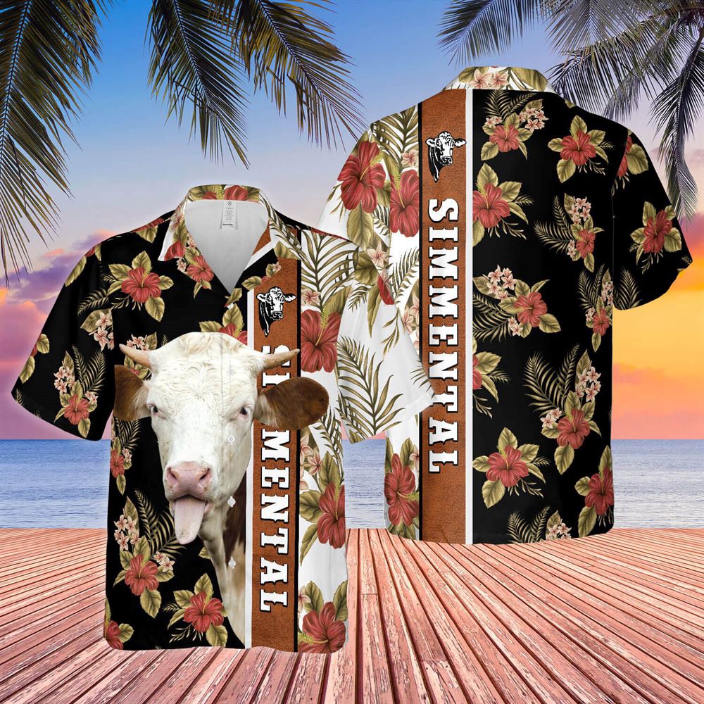 Farm Hawaiian Shirt Hibiscus Flowers Simmental Cattle Brown All Over Printed 3D Hawaiian Shirt Animal Hawaiian Shirt 1 e4k0ci.jpg Farm Hawaiian Shirt Hibiscus Flowers Simmental Cattle Brown All Over Printed 3D Hawaiian Shirt Animal Hawaiian Shirt 1 e4k0ci.jpg