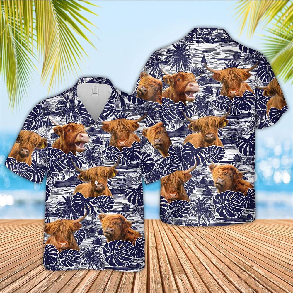 Farm Hawaiian Shirt Highland Cattle Pattern 3D Hawaiian Shirt Animal Hawaiian Shirt 1 en3jog.jpg