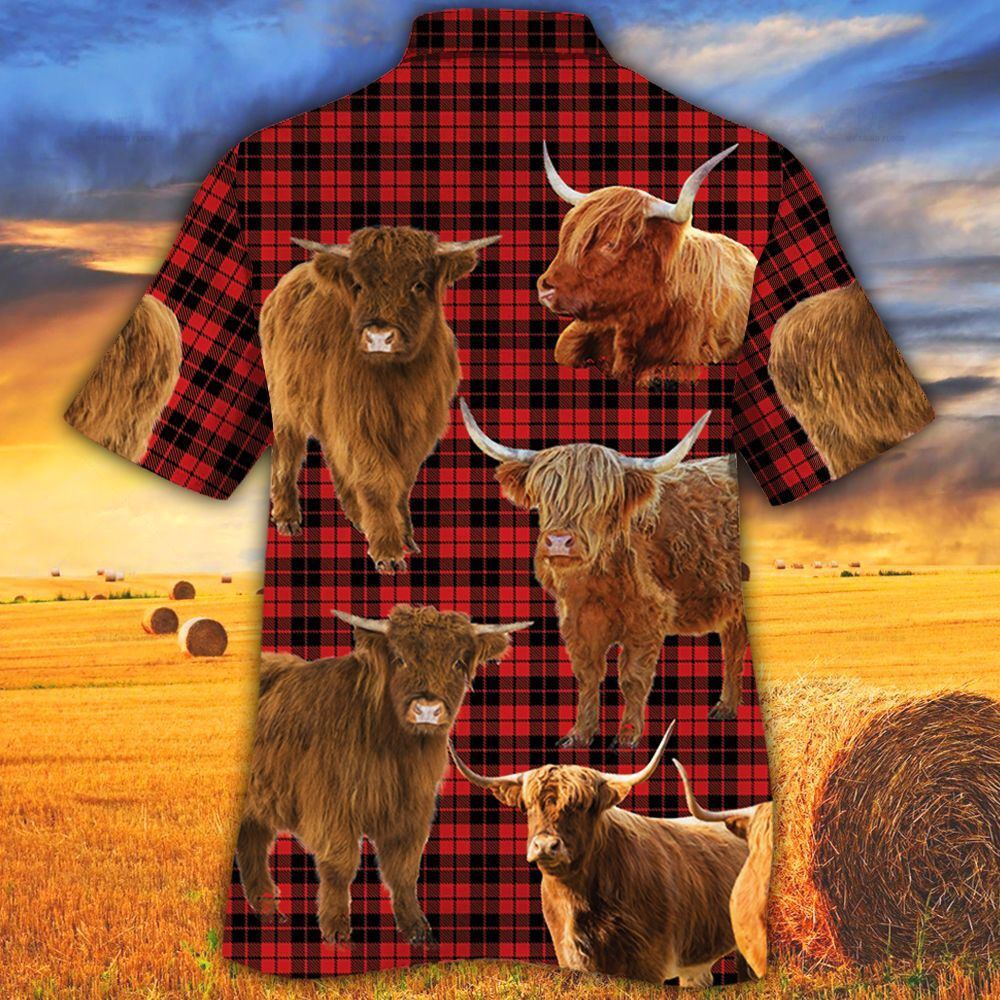 Farm Hawaiian Shirt Highland Cattle Red Tartan Pattern All Over Printed 3D Hawaiian Shirt Animal Hawaiian Shirt 2 laxdxk.jpg Farm Hawaiian Shirt Highland Cattle Red Tartan Pattern All Over Printed 3D Hawaiian Shirt Animal Hawaiian Shirt 2 laxdxk.jpg