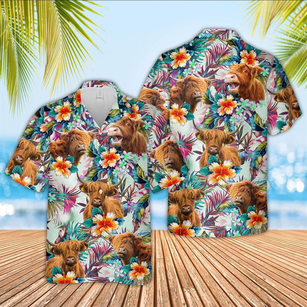 Farm Hawaiian Shirt Highland Cows With Flowers 3D Hawaiian Shirt Animal Hawaiian Shirt 1 oqdurl.jpg Farm Hawaiian Shirt Highland Cows With Flowers 3D Hawaiian Shirt Animal Hawaiian Shirt 1 oqdurl.jpg