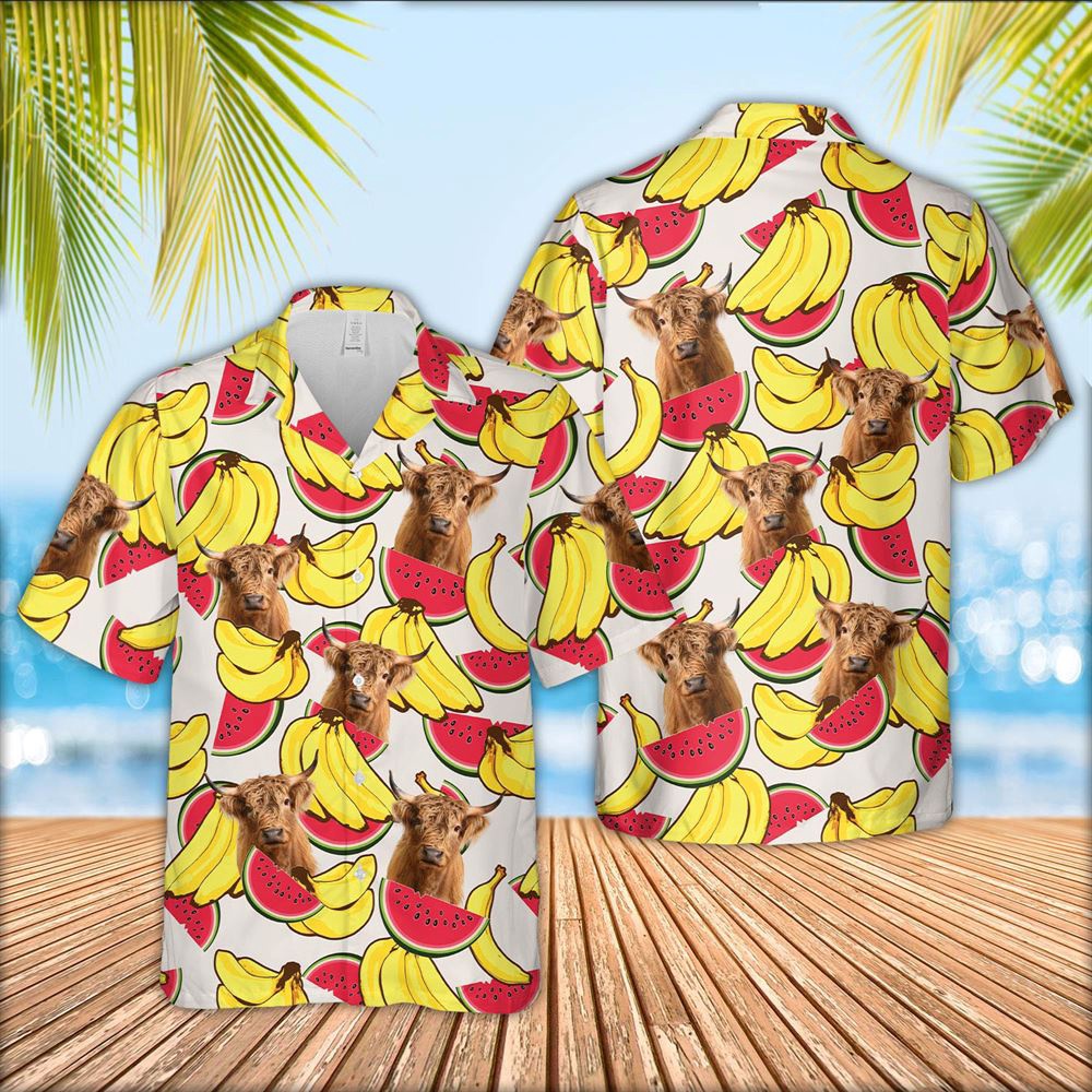 Farm Hawaiian Shirt Highland Face Fruit Pattern 3D Hawaiian Shirt Animal Hawaiian Shirt 1 w9qggl.jpg