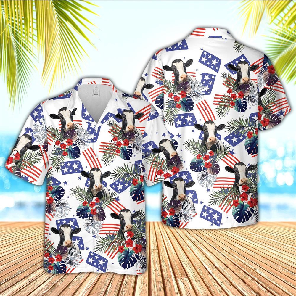 Farm Hawaiian Shirt Holstein American Little Flowers And Flag Pattern Hawaiian Shirt Animal Hawaiian Shirt 1 mlcgyy.jpg