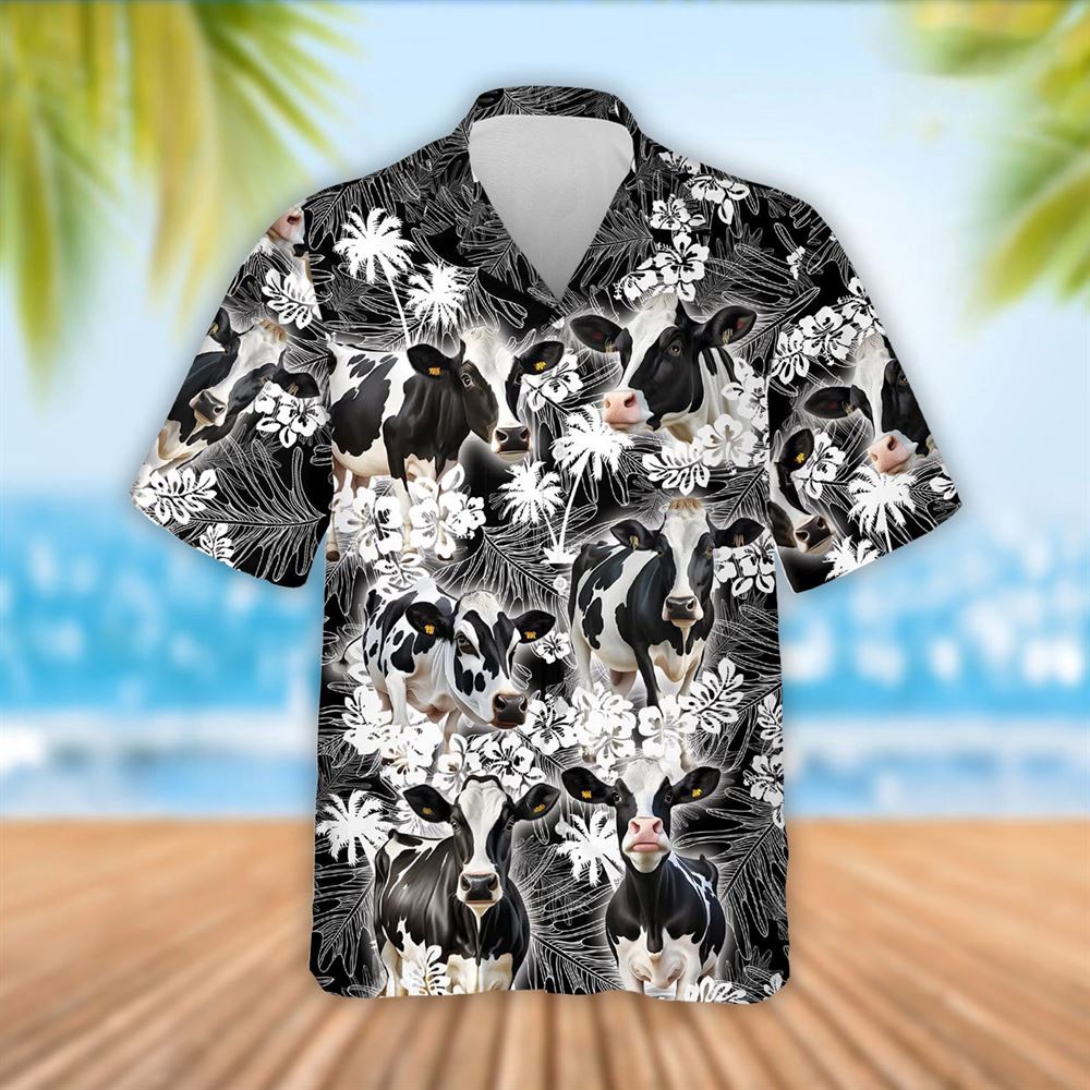 Farm Hawaiian Shirt Holstein Cattle Palm Tree Pattern Hawaiian Shirt Summer Gift Animal Hawaiian Shirt 1 gqrhci.jpg