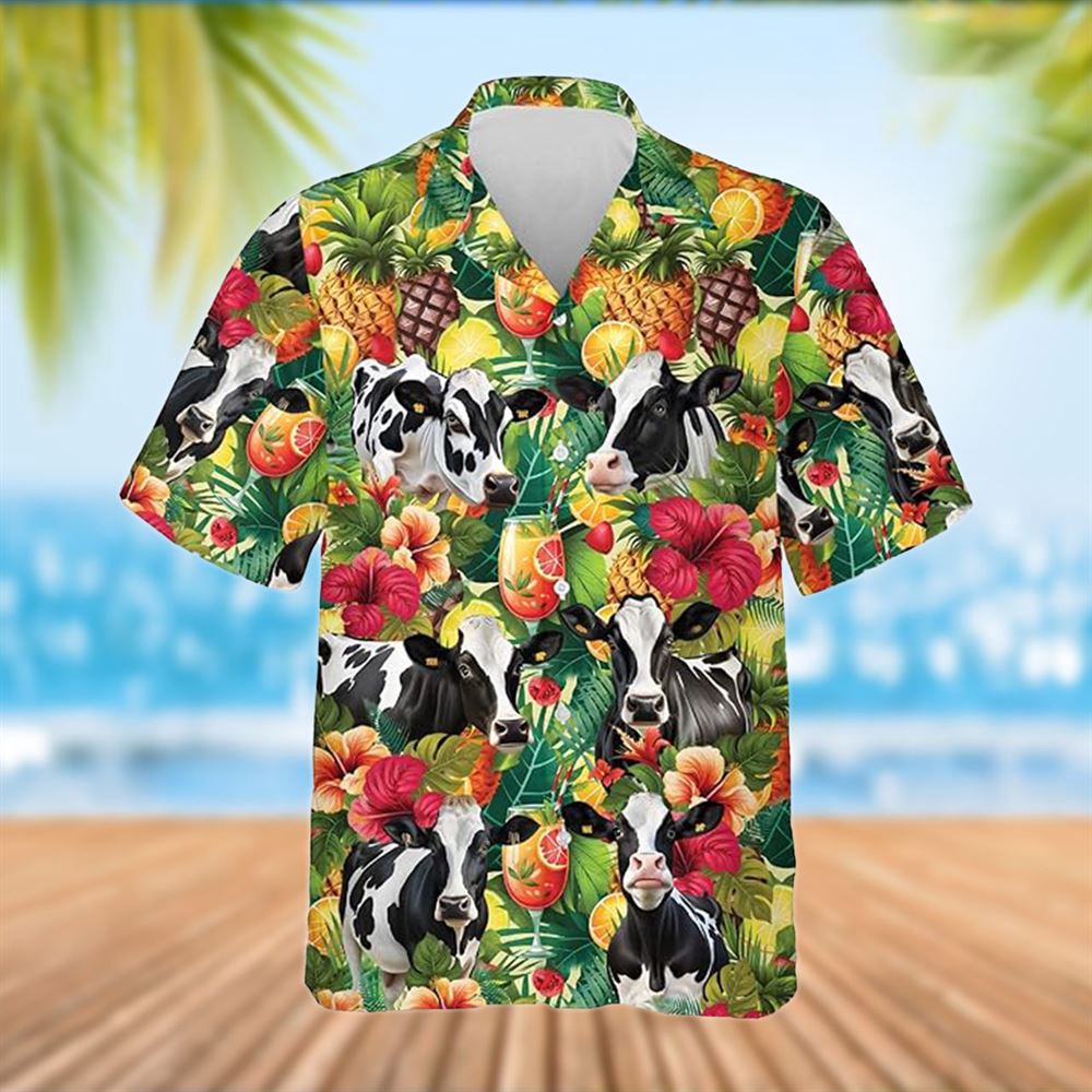 Farm Hawaiian Shirt Holstein Cattle Tropical Fruits Pattern Hawaiian Shirt Summer Gift Animal Hawaiian Shirt 1 zkuy9v.jpg