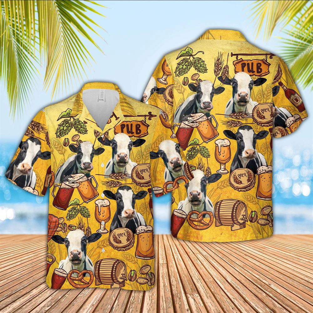 Farm Hawaiian Shirt Holstein Drink Beer Pattern 3D Hawaiian Shirt Animal Hawaiian Shirt 1 mumcan.jpg Farm Hawaiian Shirt Holstein Drink Beer Pattern 3D Hawaiian Shirt Animal Hawaiian Shirt 1 mumcan.jpg