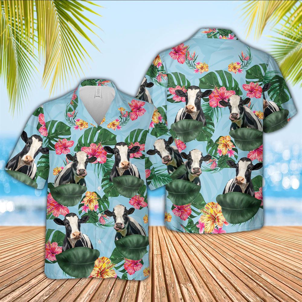 Farm Hawaiian Shirt Holstein Flower Pattern 3D Hawaiian Shirt Animal Hawaiian Shirt 1 vax8id.jpg Farm Hawaiian Shirt Holstein Flower Pattern 3D Hawaiian Shirt Animal Hawaiian Shirt 1 vax8id.jpg