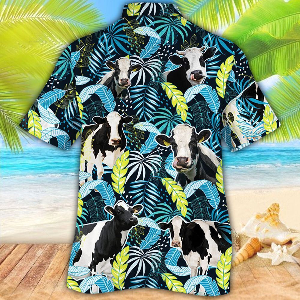 Farm Hawaiian Shirt Holstein Friesian Cattle Jungle Leaves All Over Printed 3D Hawaiian Shirt Animal Hawaiian Shirt 2 mjfush.jpg Farm Hawaiian Shirt Holstein Friesian Cattle Jungle Leaves All Over Printed 3D Hawaiian Shirt Animal Hawaiian Shirt 2 mjfush.jpg