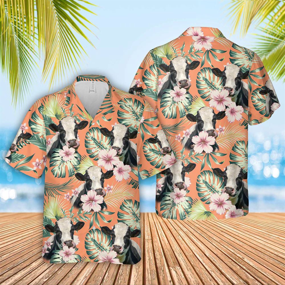Farm Hawaiian Shirt Holstein Summer Happiness Floral Farm 3D Hawaiian Shirt Animal Hawaiian Shirt 1 uivnbm.jpg