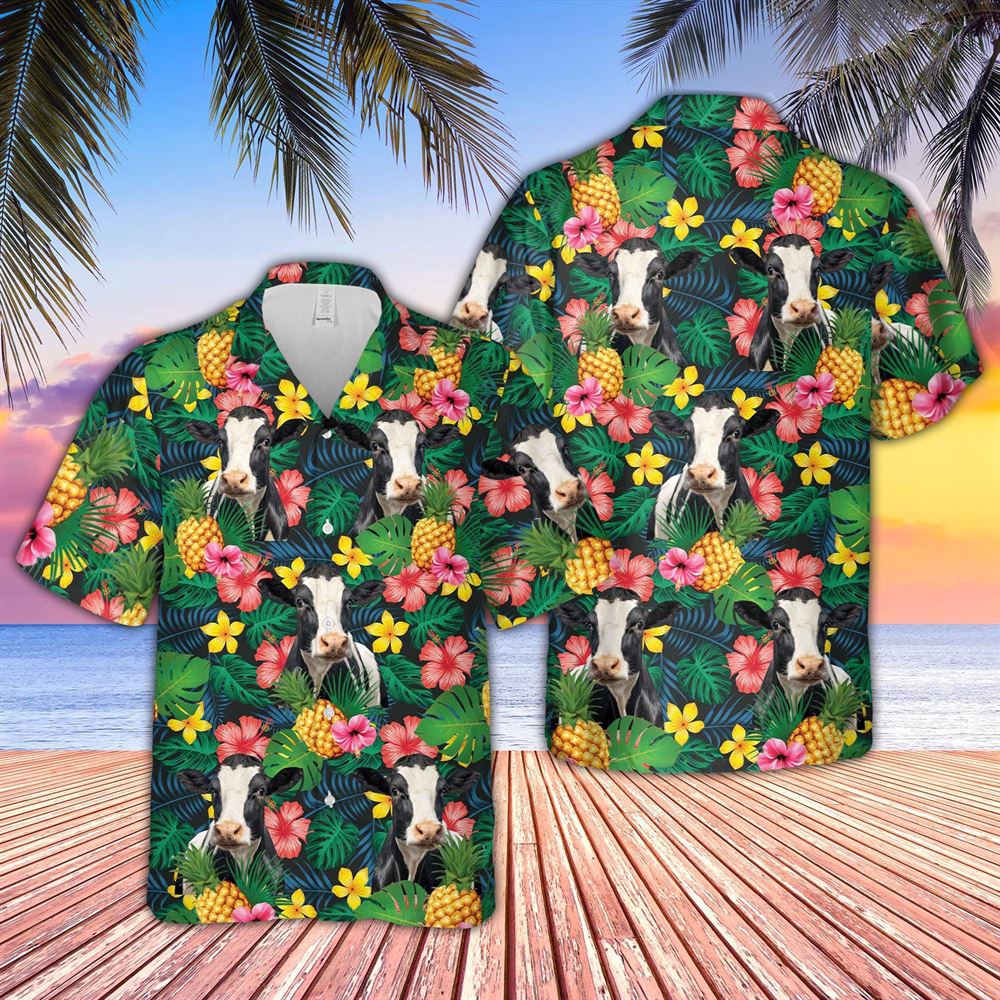 Farm Hawaiian Shirt Holstein Summer Pattern 3D Hawaiian Shirt Animal Hawaiian Shirt 1 xoar5e.jpg