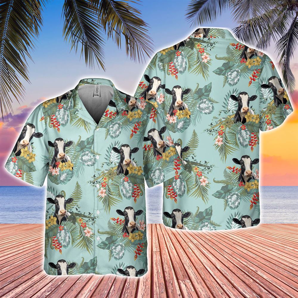 Farm Hawaiian Shirt Holstein Tropical Flowers Pattern Hawaiian Shirt Animal Hawaiian Shirt 1 f3q5tb.jpg