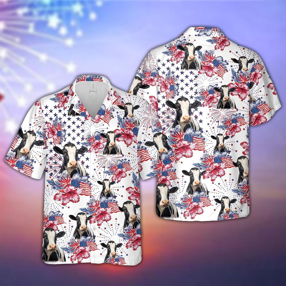 Farm Hawaiian Shirt Holstein Us Flag Flower Pattern 3D Hawaiian Shirt Summer Gift Animal Hawaiian Shirt 1 sqlh2i.jpg Farm Hawaiian Shirt Holstein Us Flag Flower Pattern 3D Hawaiian Shirt Summer Gift Animal Hawaiian Shirt 1 sqlh2i.jpg