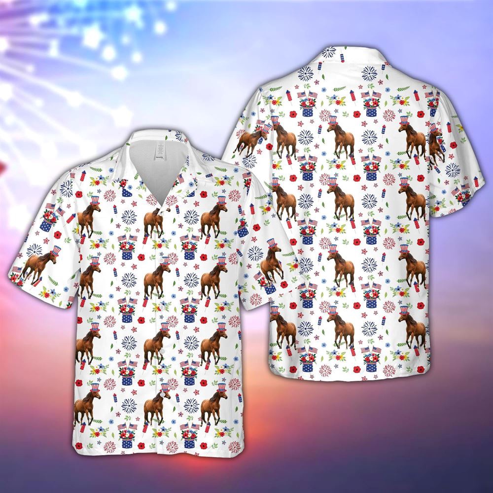 Farm Hawaiian Shirt Horse American Flag And Firework Pattern Hawaiian Shirt Summer Gift Animal Hawaiian Shirt 1 v7c553.jpg Farm Hawaiian Shirt Horse American Flag And Firework Pattern Hawaiian Shirt Summer Gift Animal Hawaiian Shirt 1 v7c553.jpg