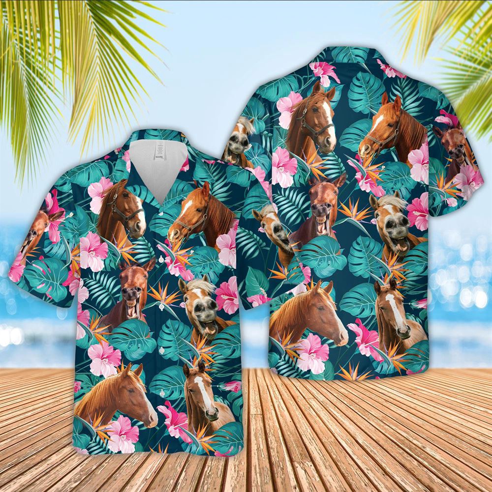Farm Hawaiian Shirt Horse Palm Leaves Pattern Hawaiian Shirt Animal Hawaiian Shirt 1 ojflbh.jpg
