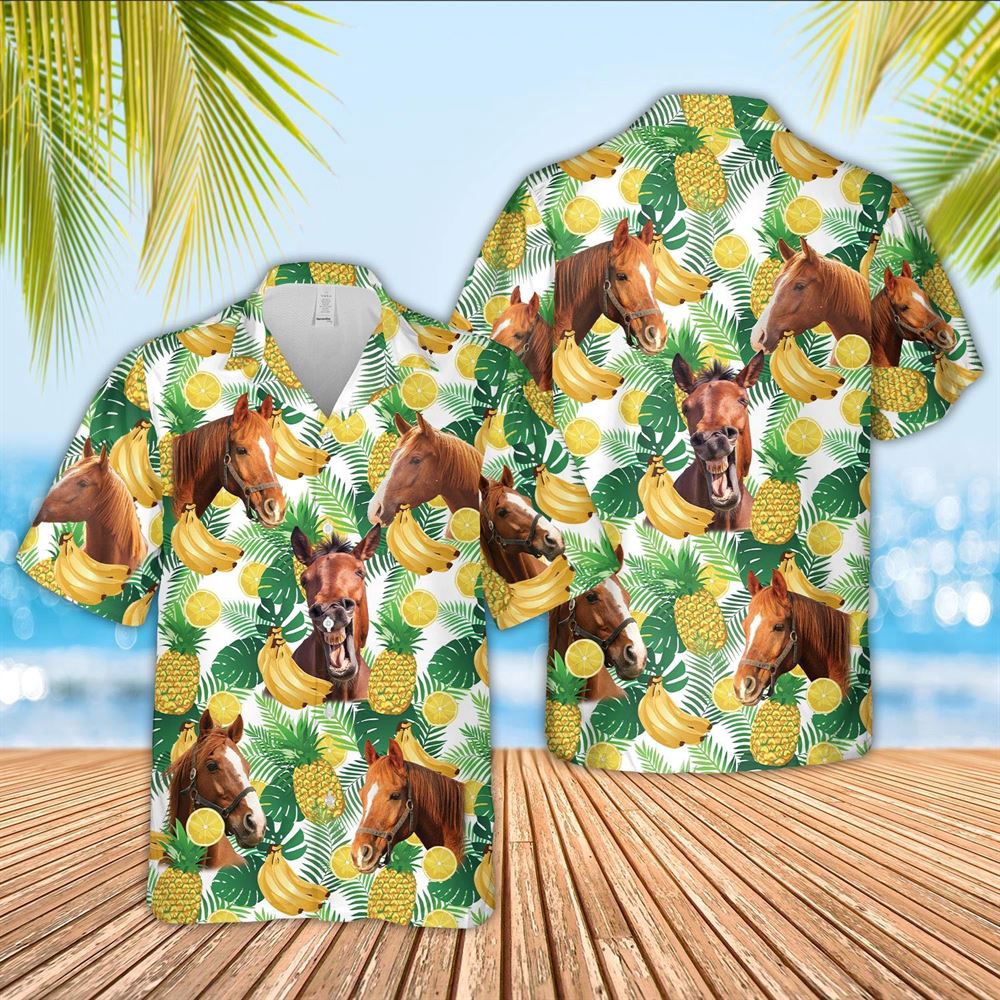 Farm Hawaiian Shirt Horse White Tropical Fruits Pattern Hawaiian Shirt Animal Hawaiian Shirt 1 lpaft9.jpg Farm Hawaiian Shirt Horse White Tropical Fruits Pattern Hawaiian Shirt Animal Hawaiian Shirt 1 lpaft9.jpg