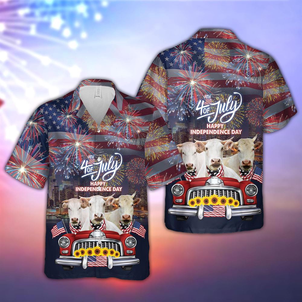 Farm Hawaiian Shirt Independence Day Charolais 3D Hawaiian Shirt Summer Gift Animal Hawaiian Shirt 1 m9ubtr.jpg