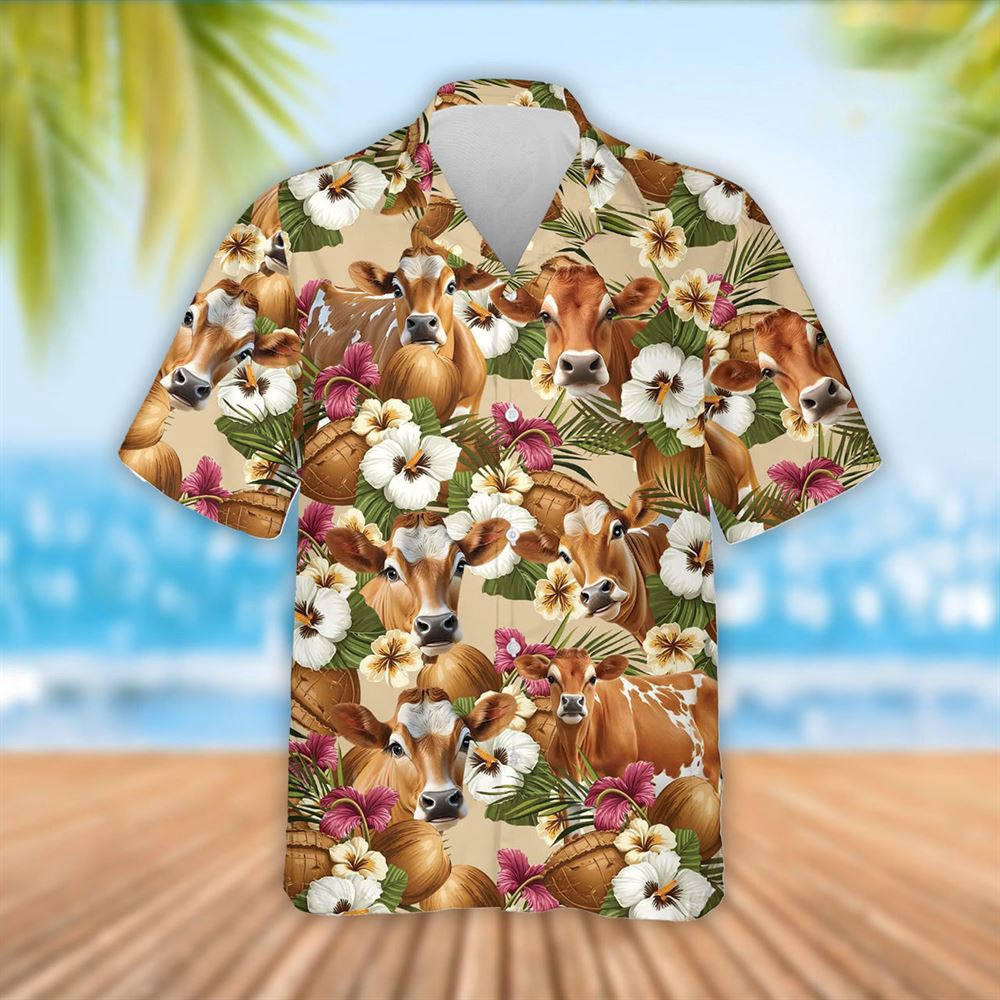 Farm Hawaiian Shirt Jersey Cattle Coconut Tropical Flowers Hawaiian Shirt Summer Gift Animal Hawaiian Shirt 1 qxsjjz.jpg Farm Hawaiian Shirt Jersey Cattle Coconut Tropical Flowers Hawaiian Shirt Summer Gift Animal Hawaiian Shirt 1 qxsjjz.jpg