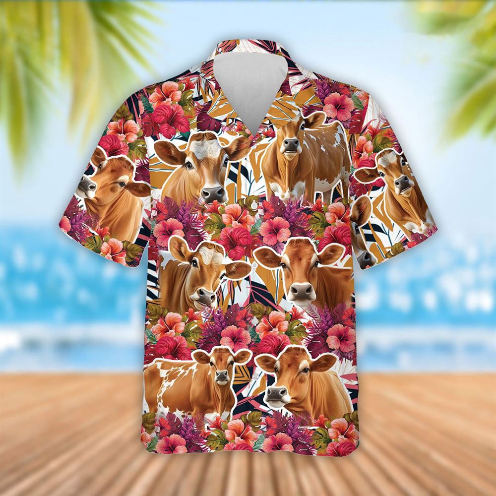 Farm Hawaiian Shirt Jersey Cattle Red Hibicus Flowers Hawaiian Shirt Summer Gift Animal Hawaiian Shirt 1 q3t0bq.jpg Farm Hawaiian Shirt Jersey Cattle Red Hibicus Flowers Hawaiian Shirt Summer Gift Animal Hawaiian Shirt 1 q3t0bq.jpg