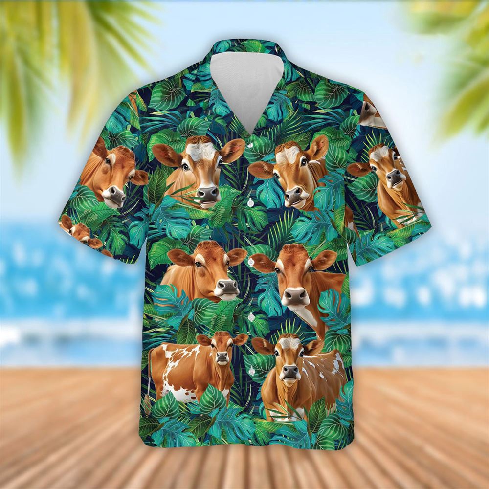 Farm Hawaiian Shirt Jersey Cattle Tropical Leaves Hawaiian Shirt Summer Gift Animal Hawaiian Shirt 1 noj2sc.jpg Farm Hawaiian Shirt Jersey Cattle Tropical Leaves Hawaiian Shirt Summer Gift Animal Hawaiian Shirt 1 noj2sc.jpg