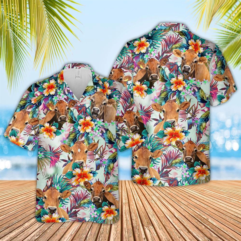 Farm Hawaiian Shirt Jersey Cows With Flowers 3D Hawaiian Shirt Animal Hawaiian Shirt 1 kmdxpn.jpg Farm Hawaiian Shirt Jersey Cows With Flowers 3D Hawaiian Shirt Animal Hawaiian Shirt 1 kmdxpn.jpg