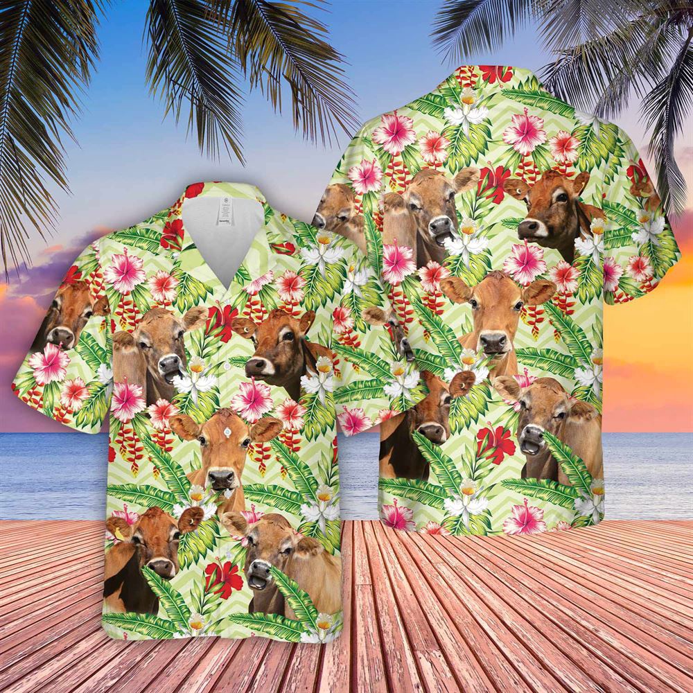 Farm Hawaiian Shirt Jersey Hibicus Floral 3D Hawaiian Shirt Animal Hawaiian Shirt 1 vkzmua.jpg