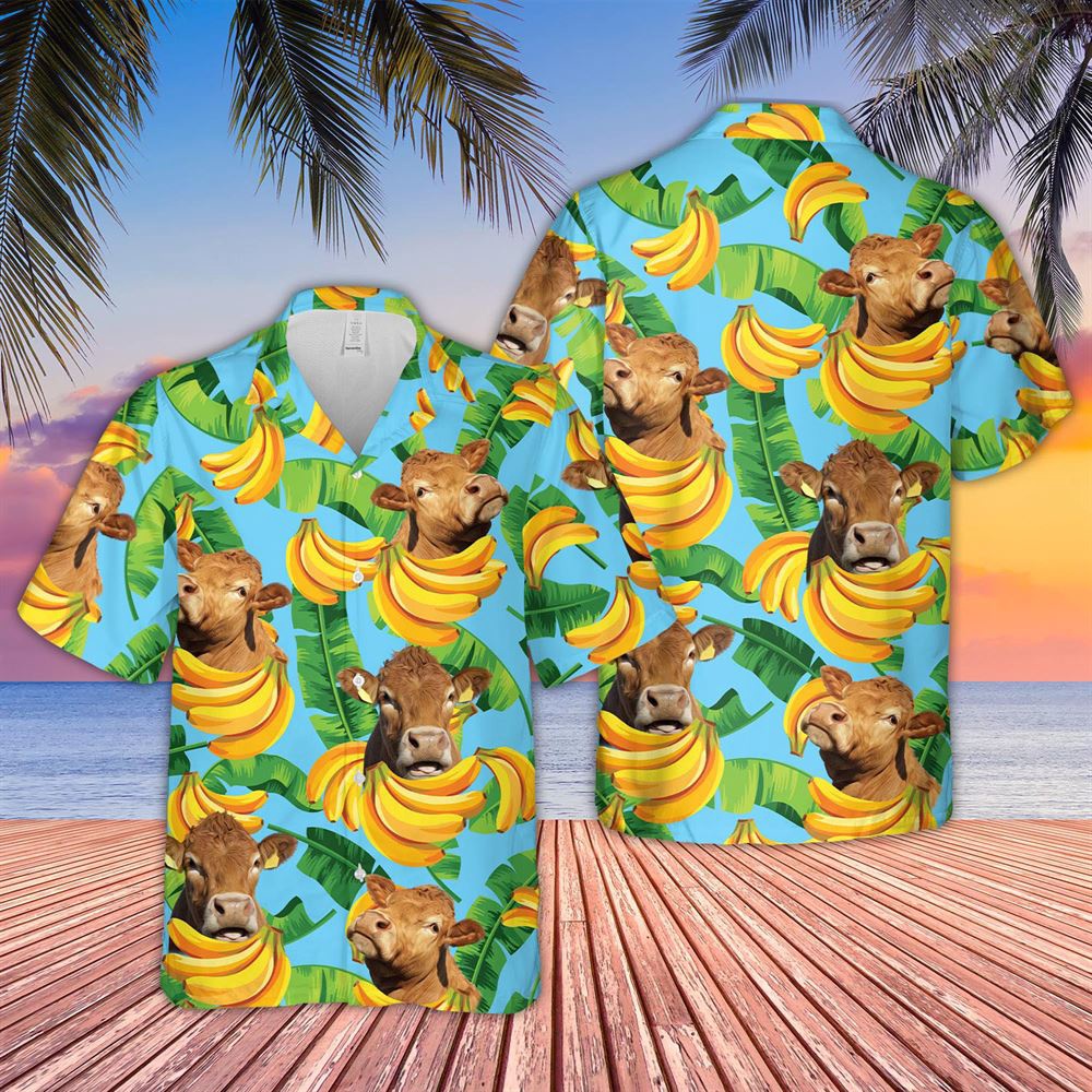 Farm Hawaiian Shirt Limousin Banana Pattern 3D Hawaiian Shirt Animal Hawaiian Shirt 1 xkr1qx.jpg Farm Hawaiian Shirt Limousin Banana Pattern 3D Hawaiian Shirt Animal Hawaiian Shirt 1 xkr1qx.jpg