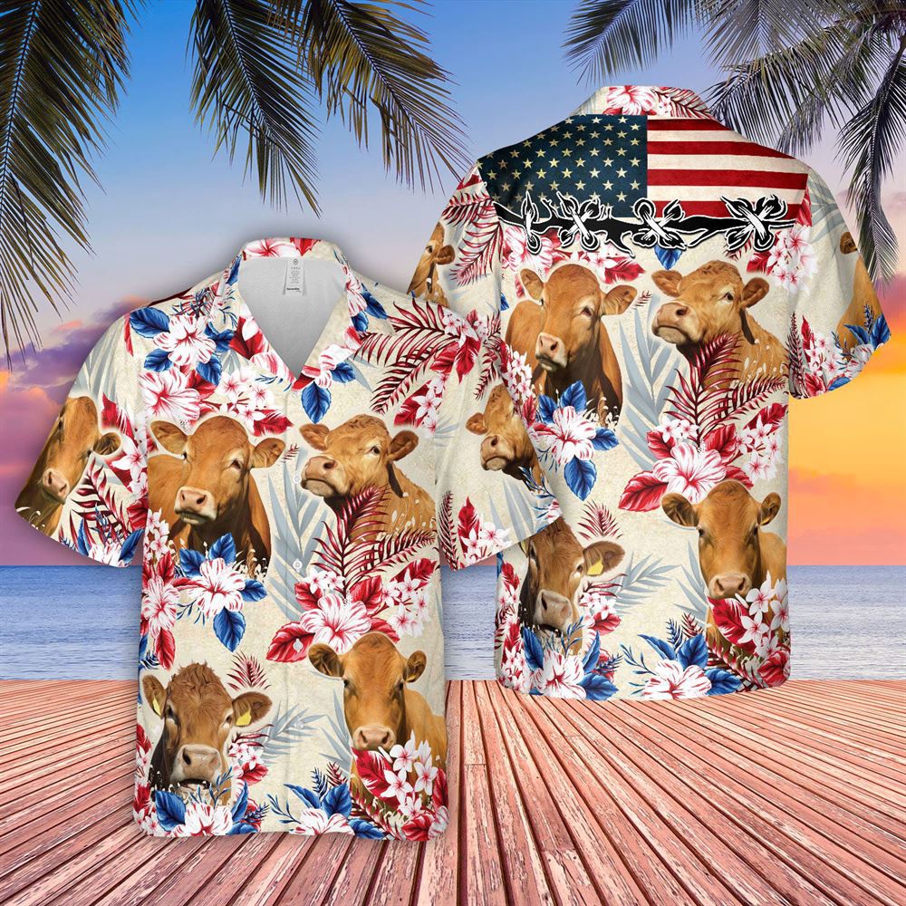 Farm Hawaiian Shirt Limousin Pattern Us Flag Hawaiian Shirt Animal Hawaiian Shirt 1 h4dnpp.jpg