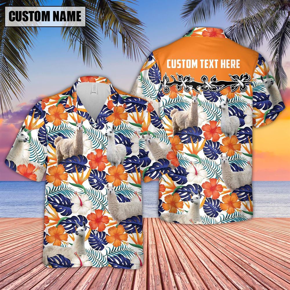 Farm Hawaiian Shirt Llama Hibiscus Blue Floral Custom Name 3D Hawaiian Shirt Animal Hawaiian Shirt 2 guoyld.jpg Farm Hawaiian Shirt Llama Hibiscus Blue Floral Custom Name 3D Hawaiian Shirt Animal Hawaiian Shirt 2 guoyld.jpg
