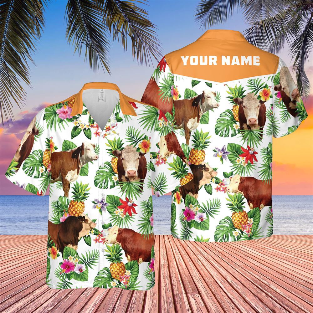 Farm Hawaiian Shirt Personalized Name Hereford Cattle Pineapples All Over Printed 3D White Hawaiian Shirt Animal Hawaiian Shirt 1 qytvy0.jpg Farm Hawaiian Shirt Personalized Name Hereford Cattle Pineapples All Over Printed 3D White Hawaiian Shirt Animal Hawaiian Shirt 1 qytvy0.jpg