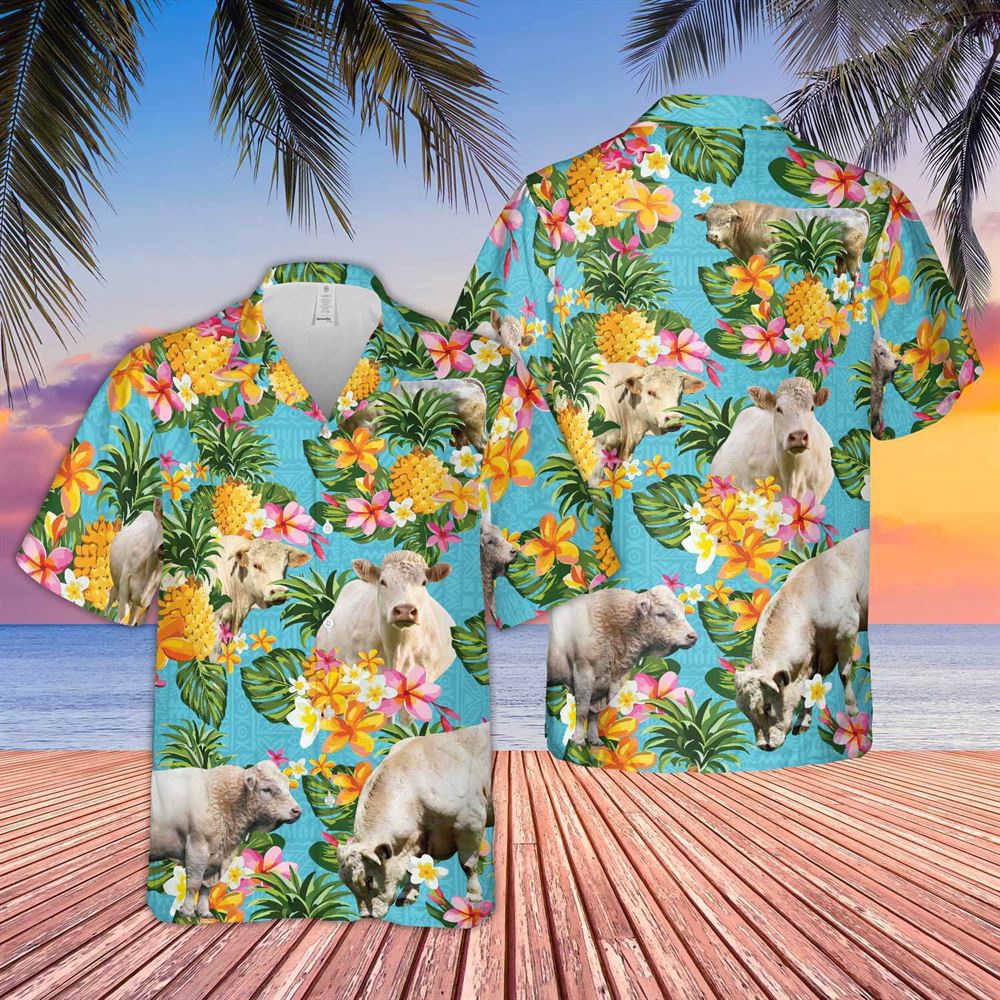 Farm Hawaiian Shirt Pineapple Hawaiian Theme For Charolais Cattle Lovers All 3D Printed Hawaiian Shirt Animal Hawaiian Shirt 1 k8mqeu.jpg Farm Hawaiian Shirt Pineapple Hawaiian Theme For Charolais Cattle Lovers All 3D Printed Hawaiian Shirt Animal Hawaiian Shirt 1 k8mqeu.jpg