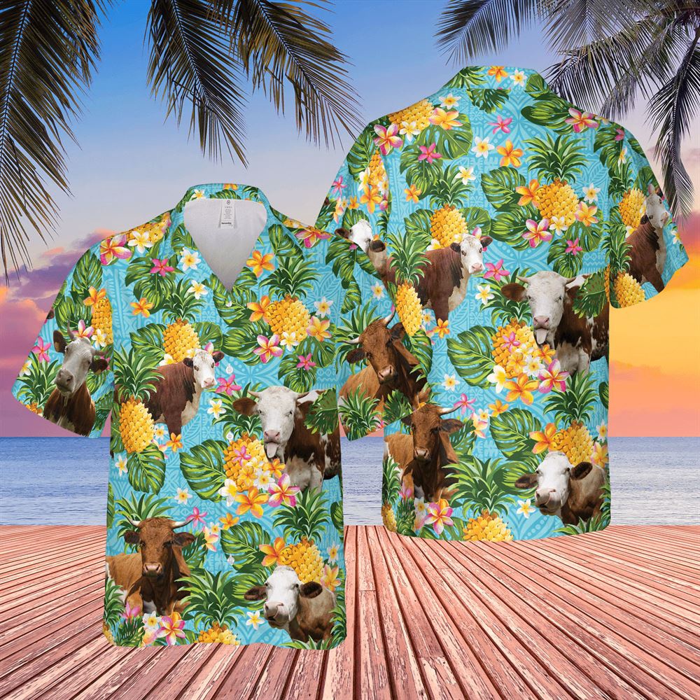 Farm Hawaiian Shirt Pineapple Hawaiian Theme For Simmental Cattle Lovers All 3D Printed Hawaiian Shirt Animal Hawaiian Shirt 1 yzrziz.jpg Farm Hawaiian Shirt Pineapple Hawaiian Theme For Simmental Cattle Lovers All 3D Printed Hawaiian Shirt Animal Hawaiian Shirt 1 yzrziz.jpg