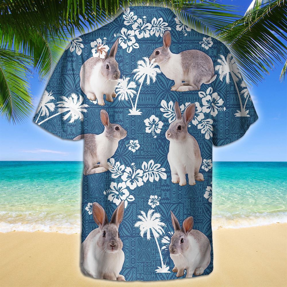 Farm Hawaiian Shirt Rabbit Blue Tribal All Over Printed 3D Hawaiian Shirt Animal Hawaiian Shirt 2 nrogtz.jpg