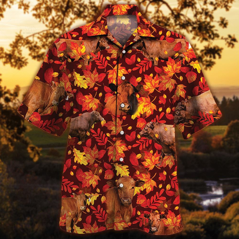 Farm Hawaiian Shirt Red Angus Cattle Autumn Leaves All Over Printed 3D Hawaiian Shirt Animal Hawaiian Shirt 1 dryivg.jpg Farm Hawaiian Shirt Red Angus Cattle Autumn Leaves All Over Printed 3D Hawaiian Shirt Animal Hawaiian Shirt 1 dryivg.jpg