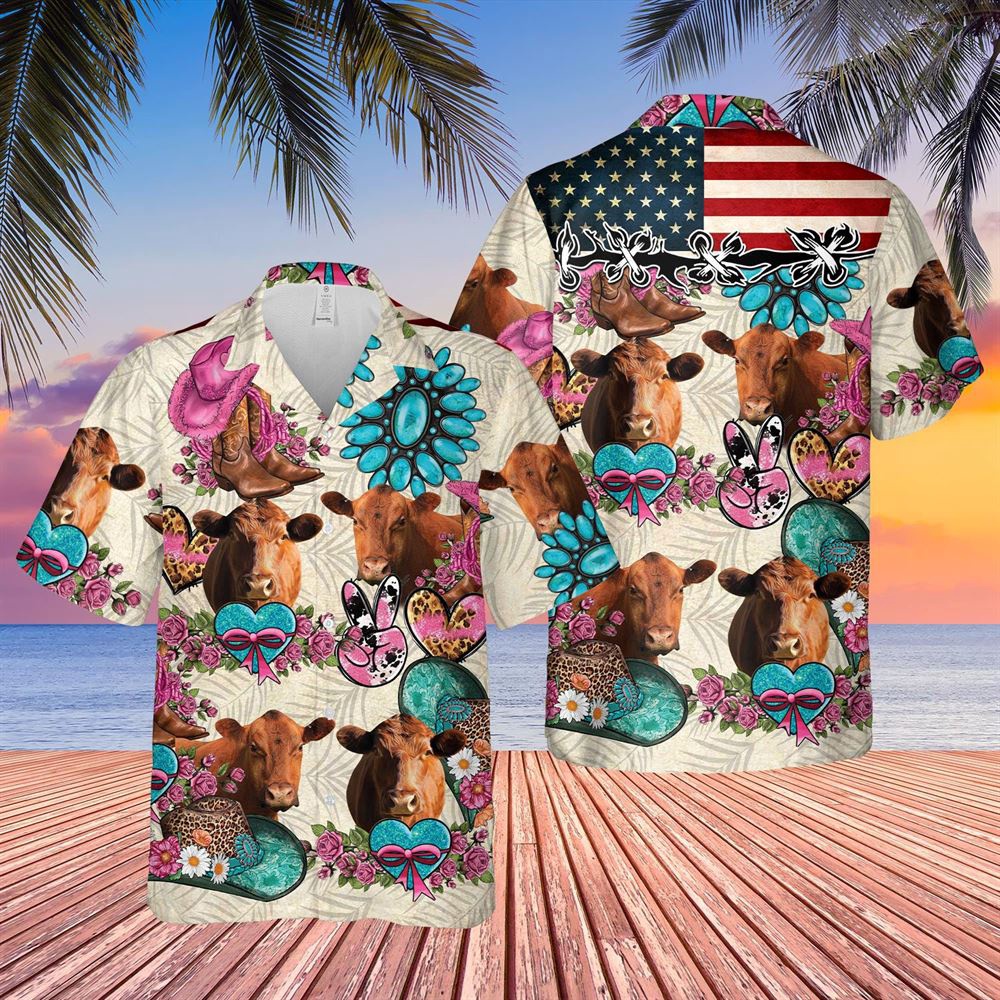 Farm Hawaiian Shirt Red Angus Happiness Flowers 3D Hawaiian Shirt Animal Hawaiian Shirt 1 a5upgm.jpg Farm Hawaiian Shirt Red Angus Happiness Flowers 3D Hawaiian Shirt Animal Hawaiian Shirt 1 a5upgm.jpg