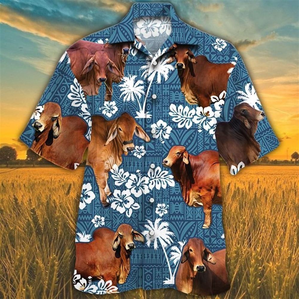 Farm Hawaiian Shirt Red Brahman Cattle Blue Tribal All Over Printed 3D Hawaiian Shirt Animal Hawaiian Shirt 1 kqw06f.jpg Farm Hawaiian Shirt Red Brahman Cattle Blue Tribal All Over Printed 3D Hawaiian Shirt Animal Hawaiian Shirt 1 kqw06f.jpg
