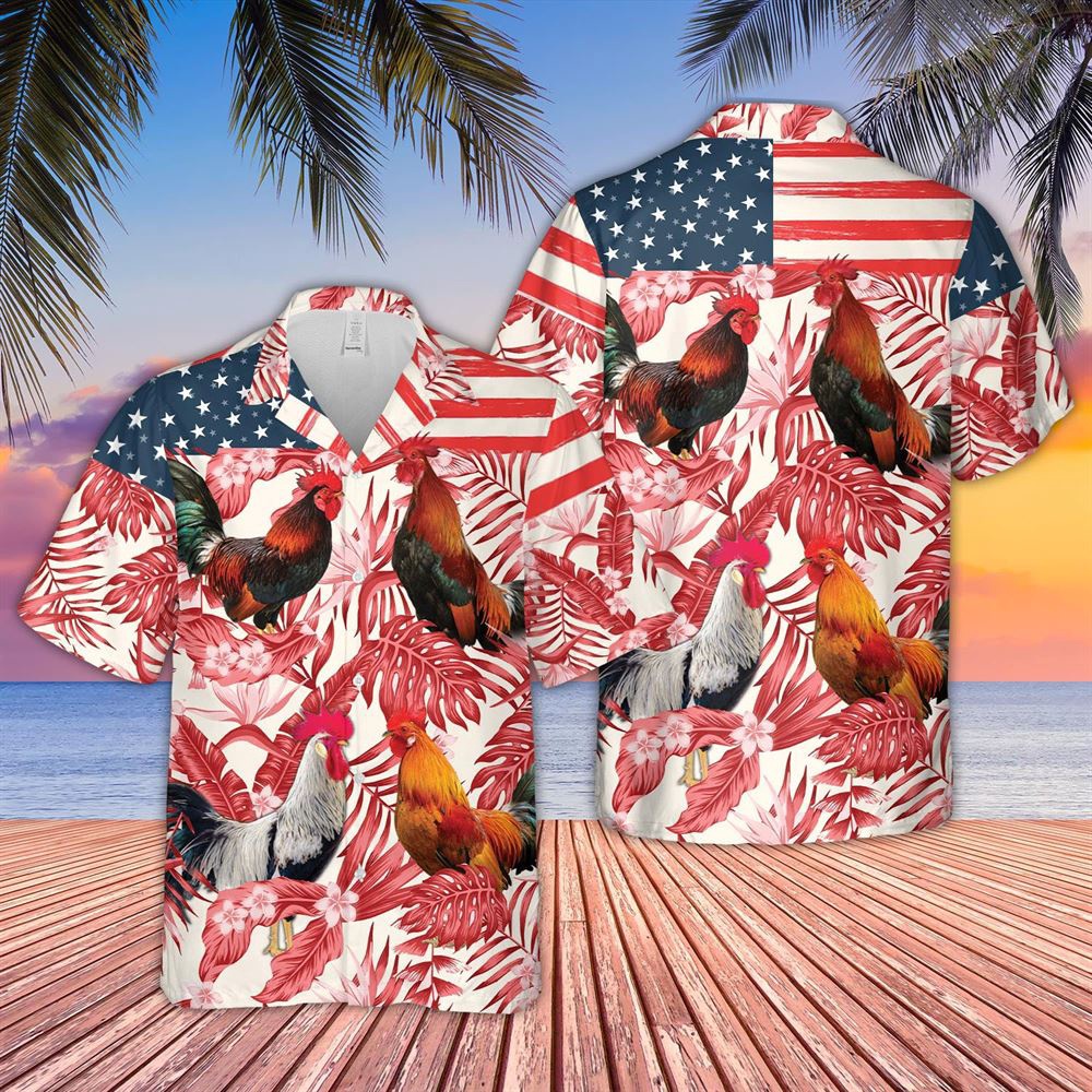 Farm Hawaiian Shirt Rooster Red Floral Us Flag 3D Hawaiian Shirt Animal Hawaiian Shirt 1 ktt7lg.jpg Farm Hawaiian Shirt Rooster Red Floral Us Flag 3D Hawaiian Shirt Animal Hawaiian Shirt 1 ktt7lg.jpg