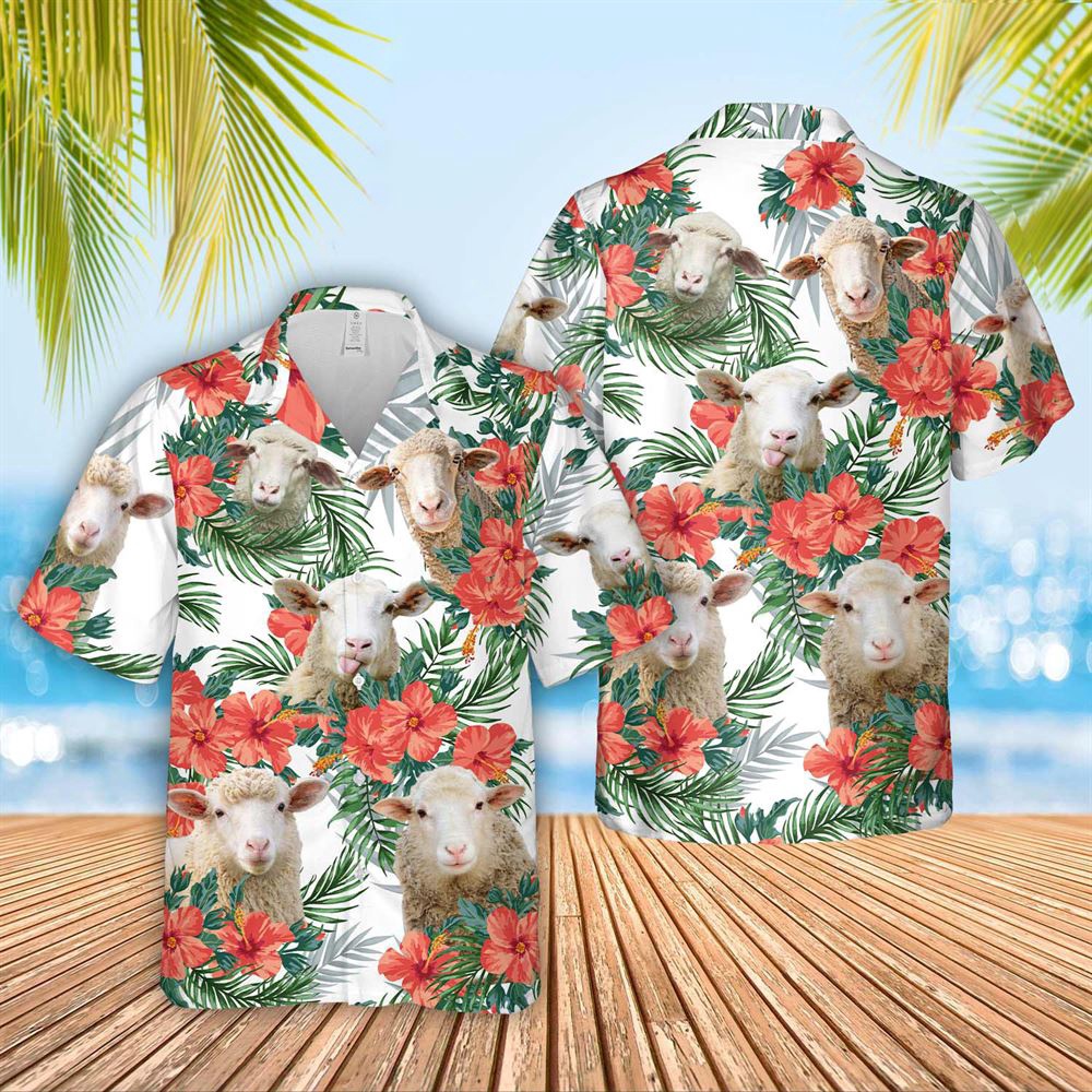 Farm Hawaiian Shirt Sheep Cattle Hibucis Flower Pattern 3D Hawaiian Shirt Animal Hawaiian Shirt 1 grnzpf.jpg Farm Hawaiian Shirt Sheep Cattle Hibucis Flower Pattern 3D Hawaiian Shirt Animal Hawaiian Shirt 1 grnzpf.jpg