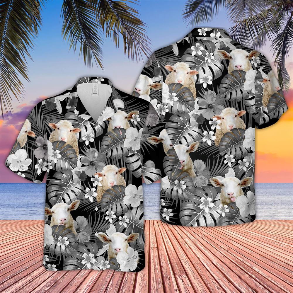 Farm Hawaiian Shirt Sheep Grey 3D Hawaiian Shirt Animal Hawaiian Shirt 1 onrzyp.jpg