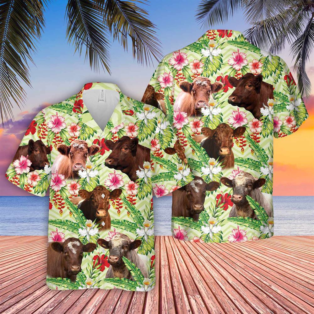 Farm Hawaiian Shirt Shorthorn Hibicus Floral 3D Hawaiian Shirt Animal Hawaiian Shirt 1 utksdl.jpg Farm Hawaiian Shirt Shorthorn Hibicus Floral 3D Hawaiian Shirt Animal Hawaiian Shirt 1 utksdl.jpg