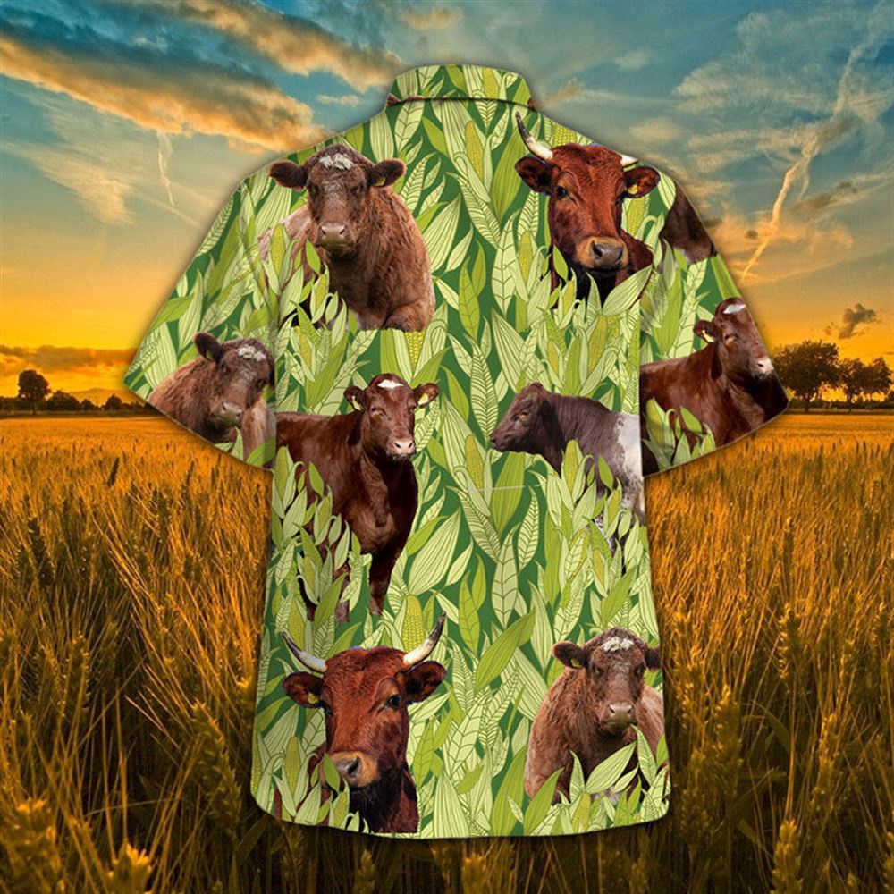 Farm Hawaiian Shirt Shorthorn In Green Corn Field All Over Printed 3D Hawaiian Shirt Animal Hawaiian Shirt 2 v5oszn.jpg