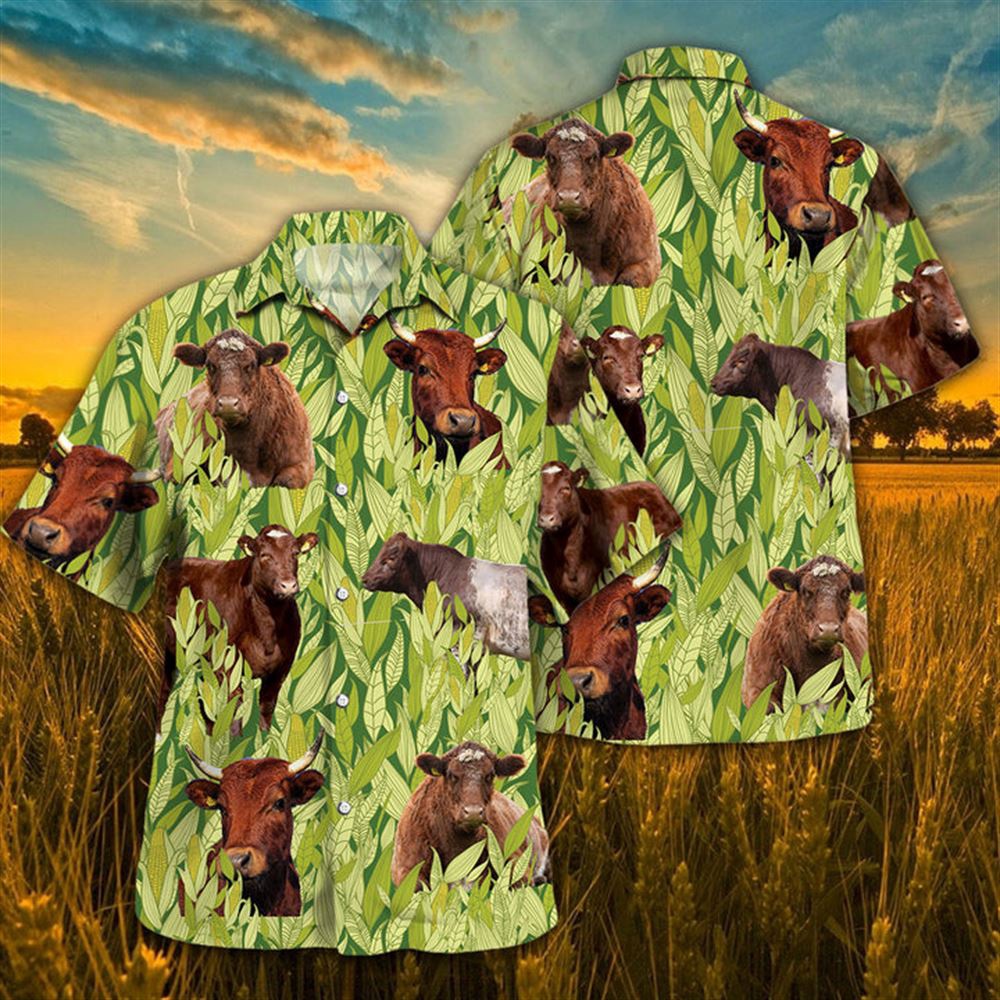 Farm Hawaiian Shirt Shorthorn In Green Corn Field All Over Printed 3D Hawaiian Shirt Animal Hawaiian Shirt 3 zmb1qp.jpg