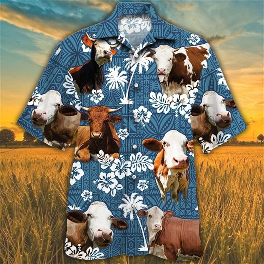 Farm Hawaiian Shirt Simmental Cattle Blue Tribal All Over Printed 3D Hawaiian Shirt Animal Hawaiian Shirt 1 iydxy3.jpg Farm Hawaiian Shirt Simmental Cattle Blue Tribal All Over Printed 3D Hawaiian Shirt Animal Hawaiian Shirt 1 iydxy3.jpg