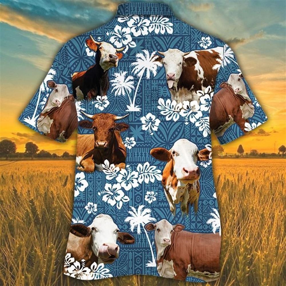 Farm Hawaiian Shirt Simmental Cattle Blue Tribal All Over Printed 3D Hawaiian Shirt Animal Hawaiian Shirt 2 hcyiep.jpg Farm Hawaiian Shirt Simmental Cattle Blue Tribal All Over Printed 3D Hawaiian Shirt Animal Hawaiian Shirt 2 hcyiep.jpg
