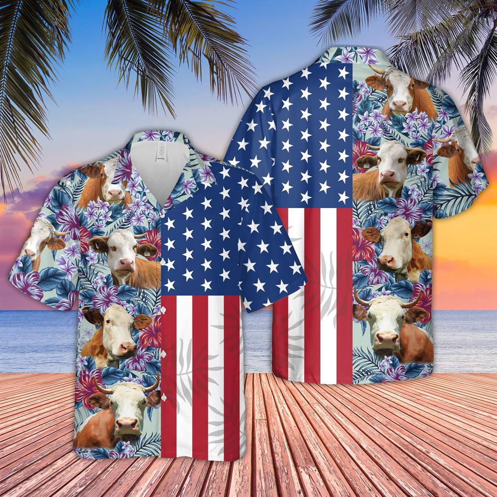 Farm Hawaiian Shirt Simmental Flower Pattern American 3D Hawaiian Shirt Animal Hawaiian Shirt 1 qfwtg2.jpg Farm Hawaiian Shirt Simmental Flower Pattern American 3D Hawaiian Shirt Animal Hawaiian Shirt 1 qfwtg2.jpg