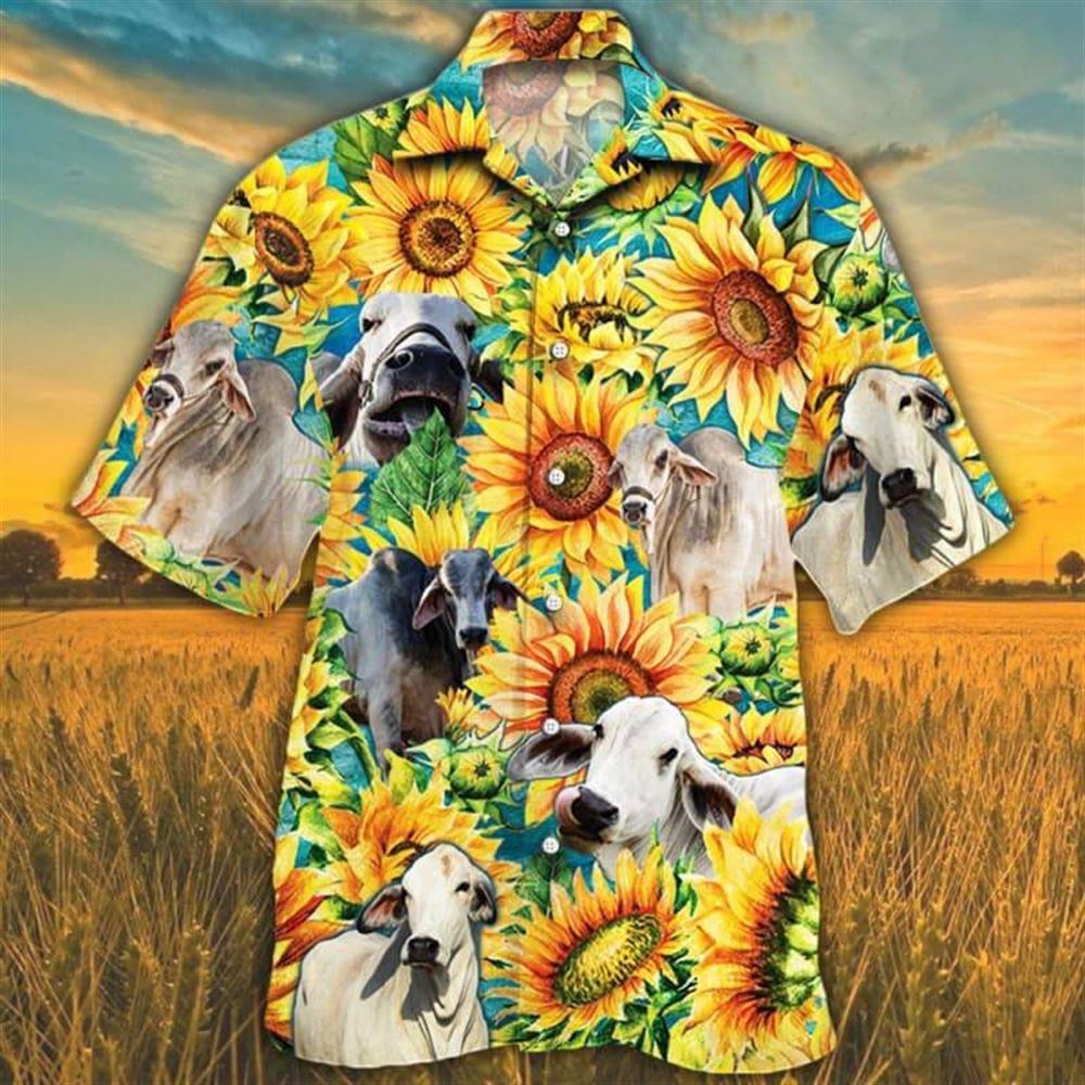 Farm Hawaiian Shirt Sunflower Brahman Cattle All Printed 3D Hawaiian Shirt Animal Hawaiian Shirt 1 lcrhbz.jpg Farm Hawaiian Shirt Sunflower Brahman Cattle All Printed 3D Hawaiian Shirt Animal Hawaiian Shirt 1 lcrhbz.jpg