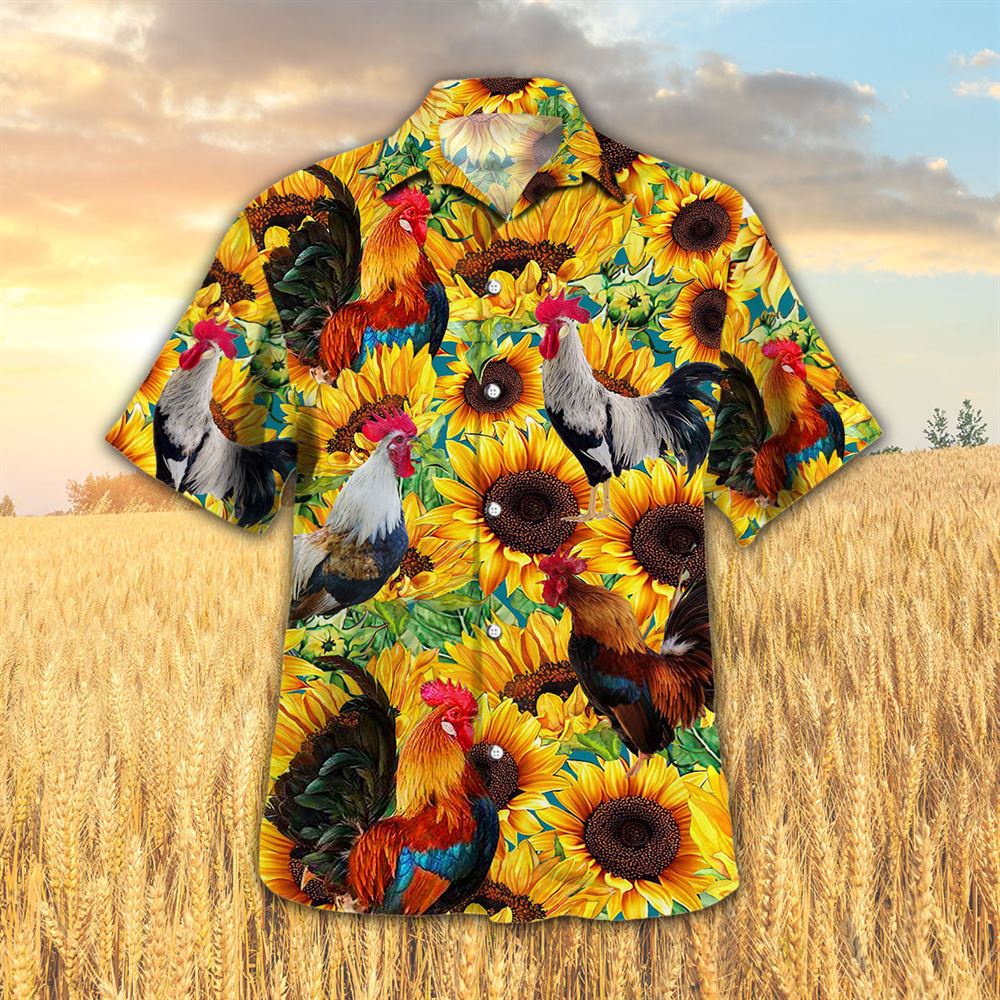 Farm Hawaiian Shirt Sunflower Chicken All Printed 3D Hawaiian Shirt Animal Hawaiian Shirt 1 p8tpf1.jpg Farm Hawaiian Shirt Sunflower Chicken All Printed 3D Hawaiian Shirt Animal Hawaiian Shirt 1 p8tpf1.jpg