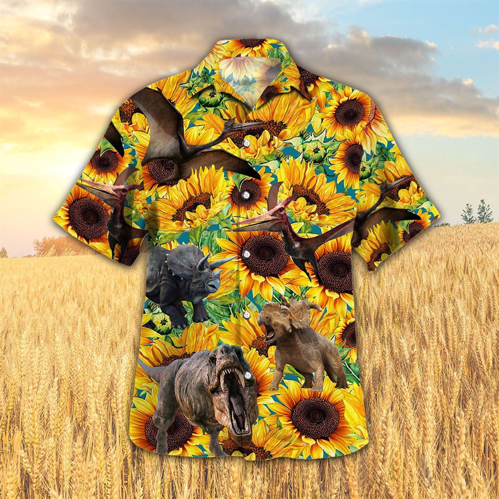 Farm Hawaiian Shirt Sunflower Dinosaur All Printed 3D Hawaiian Shirt Animal Hawaiian Shirt 1 xzehny.jpg Farm Hawaiian Shirt Sunflower Dinosaur All Printed 3D Hawaiian Shirt Animal Hawaiian Shirt 1 xzehny.jpg