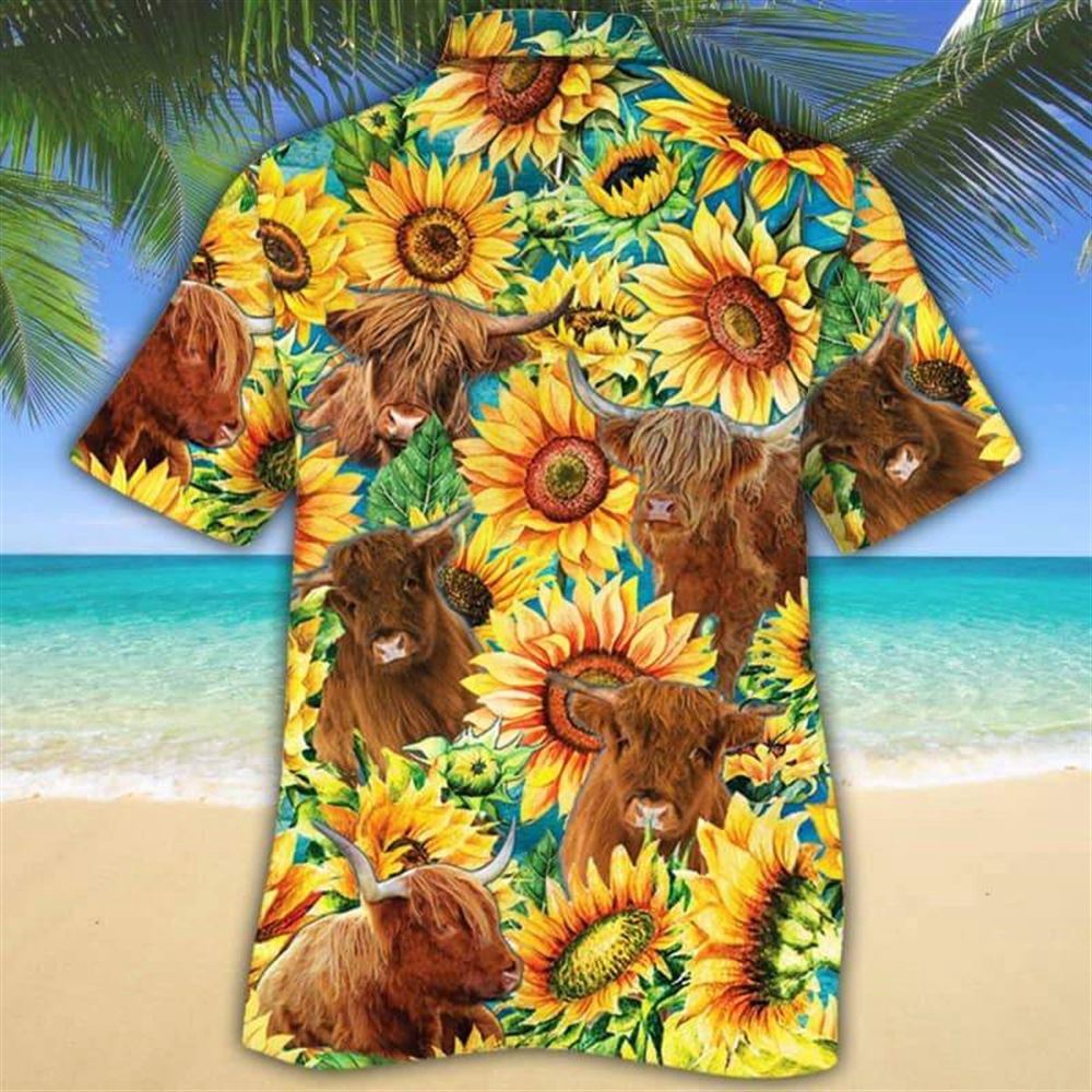 Farm Hawaiian Shirt Sunflower Highland Cattle All Printed 3D Hawaiian Shirt Animal Hawaiian Shirt 2 rlz678.jpg Farm Hawaiian Shirt Sunflower Highland Cattle All Printed 3D Hawaiian Shirt Animal Hawaiian Shirt 2 rlz678.jpg